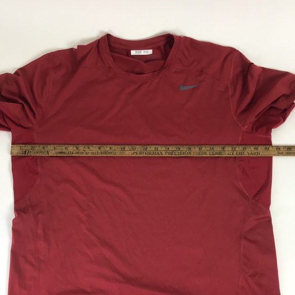Nike Pro Dri-Fit Fitted T-Shirt mens size XL burgundy - Picture 6 of 8